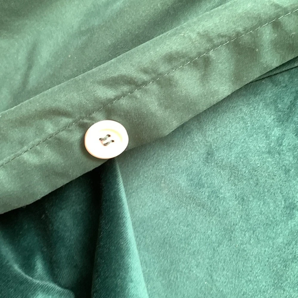 Plush Emerald Green Duvet Cover Set